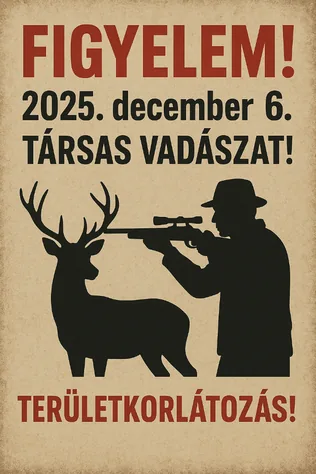 Társas vadászat, területkorlátozás! borítóképe