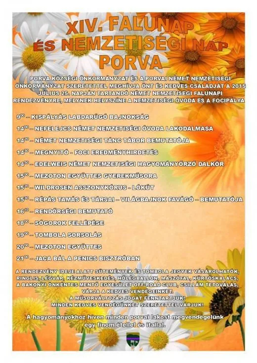 'Porvai falunap' cikk borítóképe