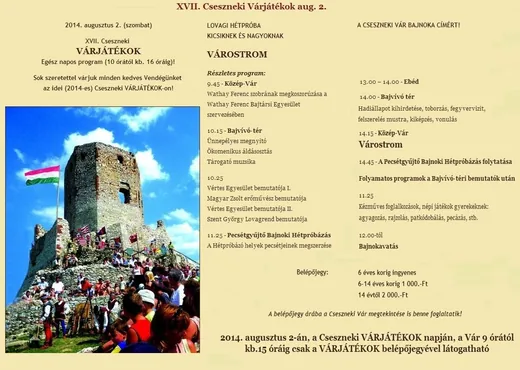 'XVII. Cseszneki Várjáték' cikk borítóképe