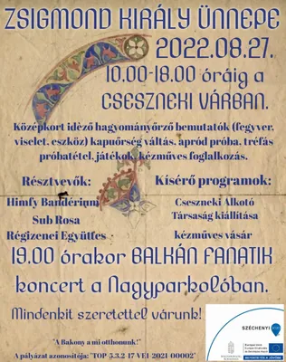 Zsigmond Király Ünnepe Csesznek borítóképe