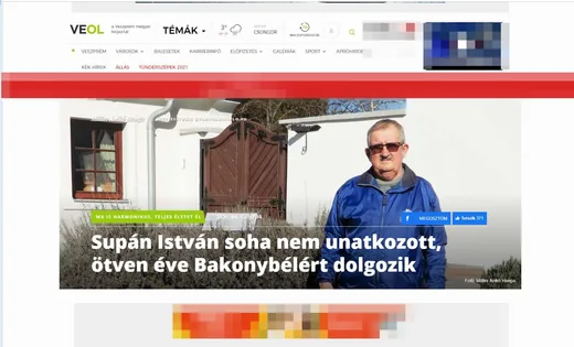 'Megyei hírportál írta Supán Istvánról' cikk borítóképe