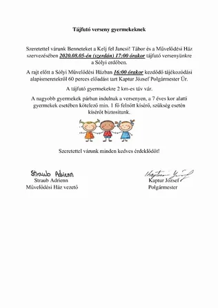 Tájfutó verseny gyermekeknek borítóképe