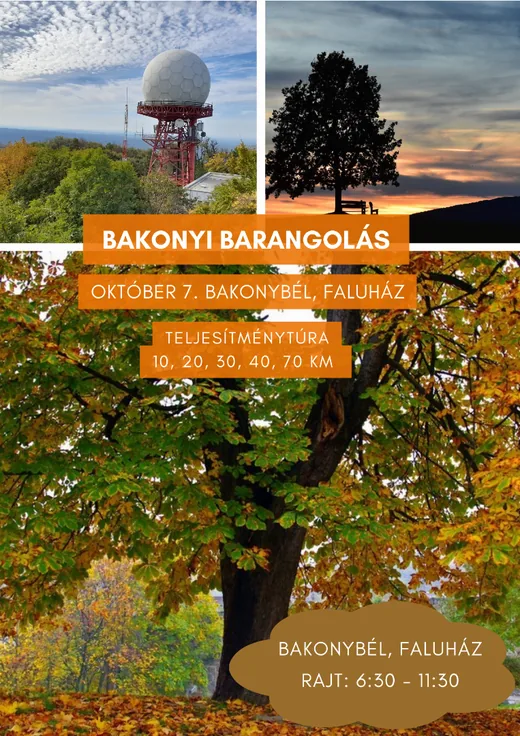 'Bakonyi barangolás teljesítménytúra' cikk borítóképe