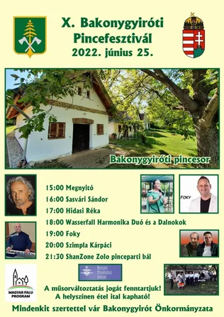 X. Bakonygyiróti Pincefesztivál borítóképe
