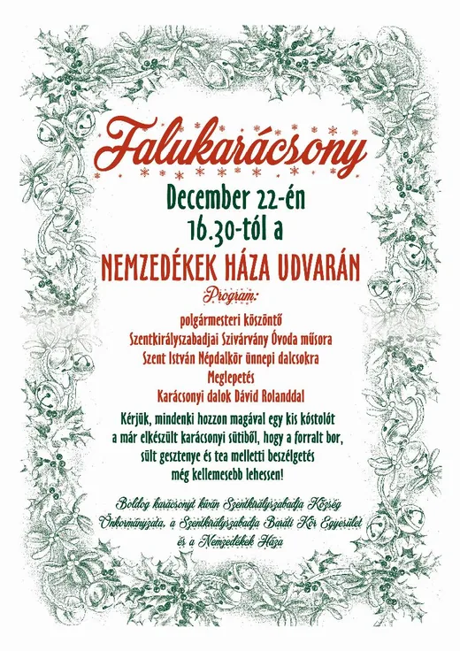 'Falukarácsony' cikk borítóképe