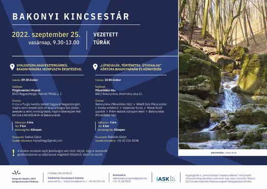 'Bakonyi Kincsestár vezetett túrák' cikk borítóképe