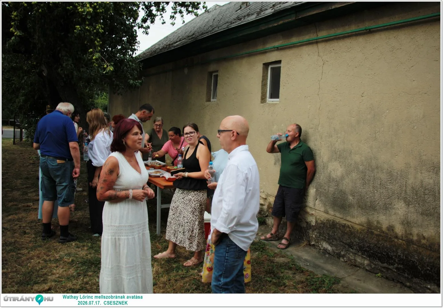 Wathay Lőrinc mellszobrának avatása