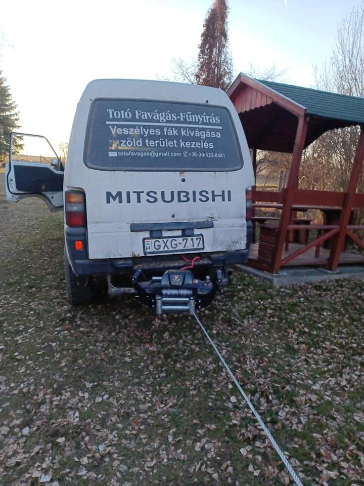  2db beteg akác és 1db beteg diófa, alpintechnikával és csörlő segítségével