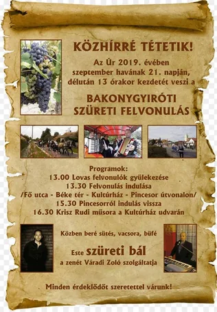 Szüreti Felvonulás borítóképe