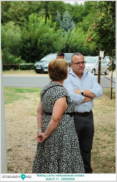Wathay Lőrinc mellszobrának avatása