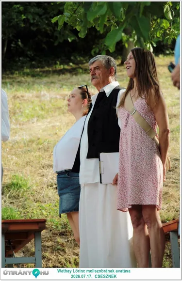 Wathay Lőrinc mellszobrának avatása