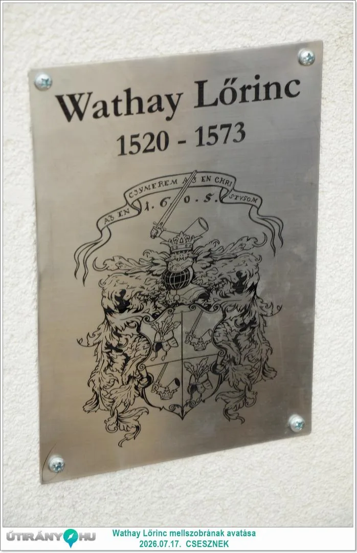Wathay Lőrinc mellszobrának avatása