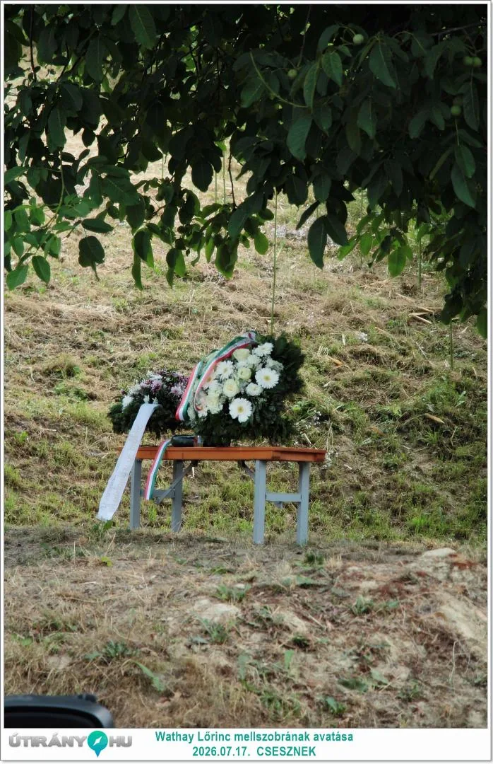 Wathay Lőrinc mellszobrának avatása