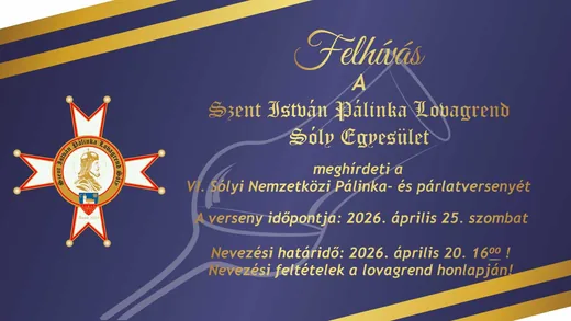 'VI. Sólyi Nemzetközi Pálinka - és Párlatverseny' cikk borítóképe