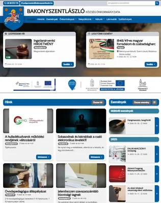 Megújult Bakonyszentlászló honlapja borítóképe